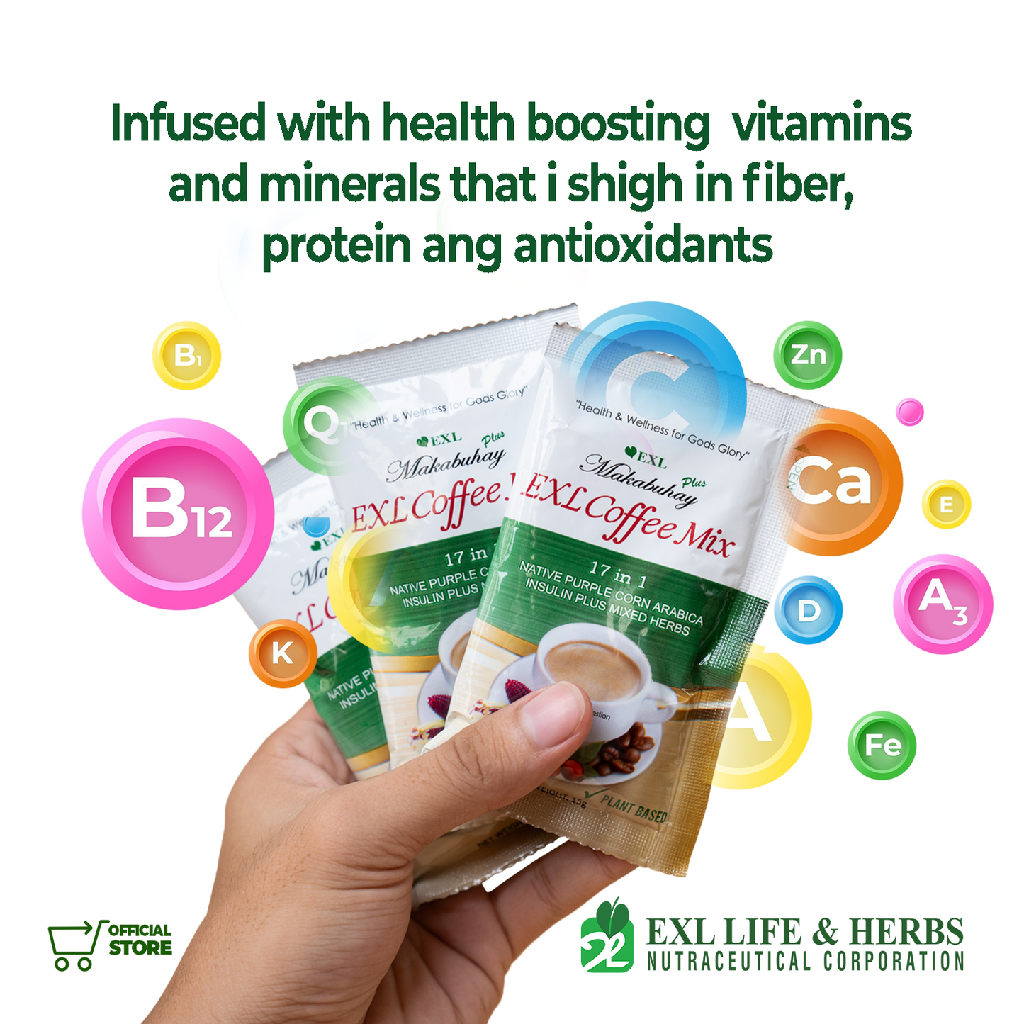 BUY 4 EXL COFFEE MIX, GET 1 EXL ALL-IN-1 SKINCARE OIL FREE