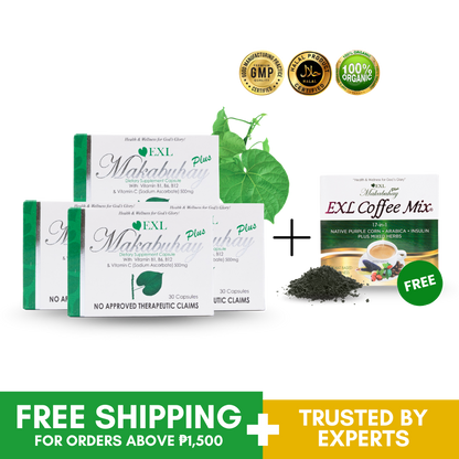 BUY 4 EXL MAKABUHAY PLUS CAPSULE 30s, GET 1 EXL COFFEE MIX FREE