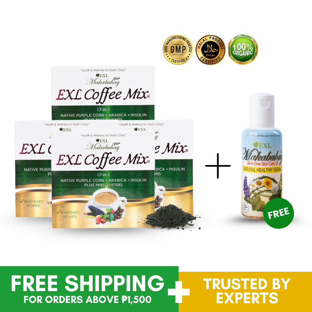 BUY 4 EXL COFFEE MIX, GET 1 EXL ALL-IN-1 SKINCARE OIL FREE