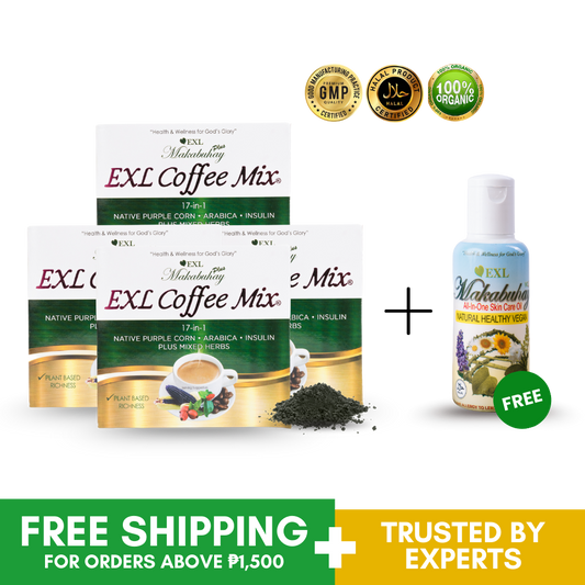 BUY 4 EXL COFFEE MIX, GET 1 EXL ALL-IN-1 SKINCARE OIL FREE