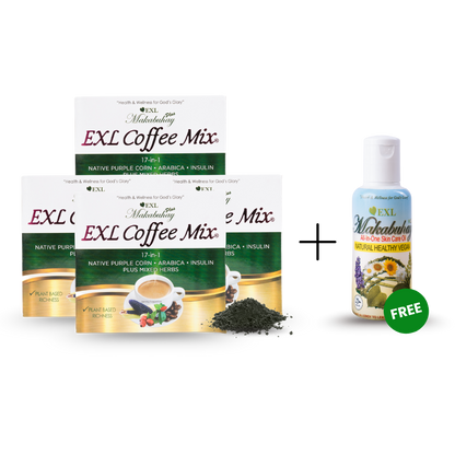 BUY 4 EXL COFFEE MIX, GET 1 EXL ALL-IN-1 SKINCARE OIL FREE