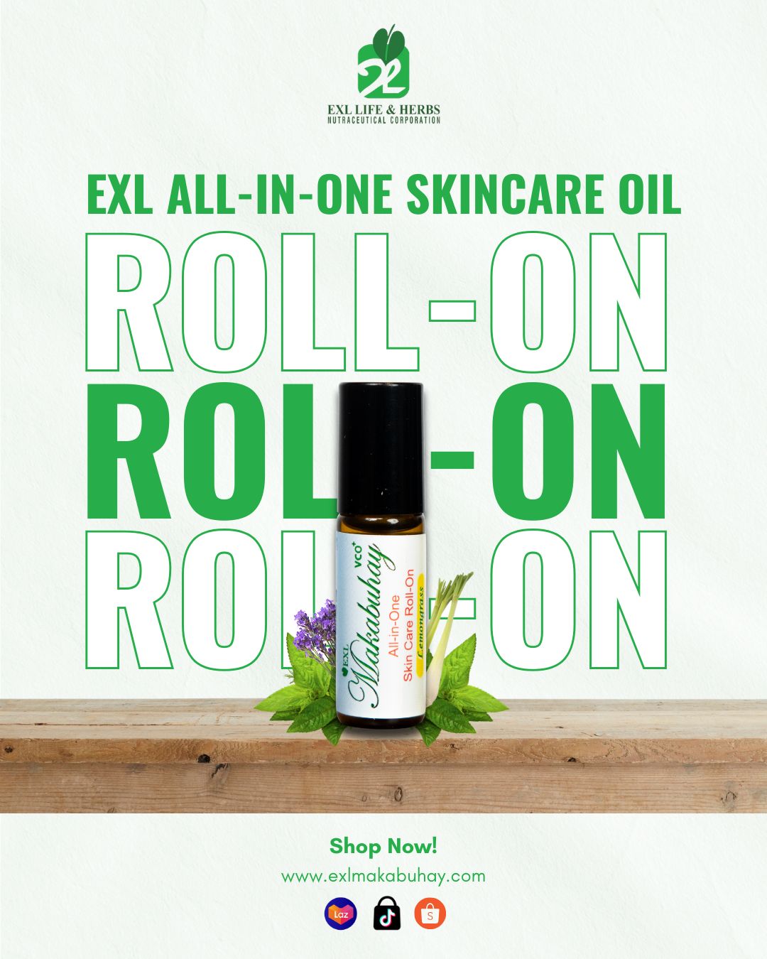 BUY 4 EXL COFFEE MIX, GET 1 EXL ALL-IN-ONE SKINCARE OIL ROLL-ON FREE